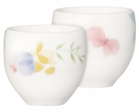 Hutschenreuther Frühlingsgrüße Set Eierbecher Blumenwiese im Geschenkkarton Porzellan Weiß