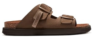 D. Franklin Unisex Vibe Sandalen mit Schnallenverschluss in Schokoladenbraun - Bequeme flache Sportsandalen für den Sommer - Größe (38) - Modell Buckle