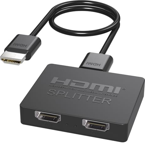 HDMI Splitter 1 In 2 Out For Dual Monitors 4K30HZ Double HDMI Adapter For 2 Monitors for Xbox PS4 PS3 Fire Stick Blu Ray Apple TV HDTV