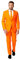 OppoSuits Modisch Party Einfarbige Anzüge für Herren - Mit Jackett, Hose und Krawatte, Orange (The Orange), 60