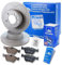 ATE Bremsenset Hinterachse inkl. PowerDisc Bremsscheiben hinten Ø 245 mm voll und Ceramic Bremsbeläge hinten Kompatibel mit AUDI A6 C5 (4B2), A6 C5 Avant (4B5)