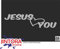 JINTORA - Autoaufkleber Tuning - Auto Aufkleber - Jesus Love You Christentum - 210x55 mm - Auto Sticker Bus Fenster Heckscheibe Camper wetterfest Outdoor Sticker Auto Deko LKW Tuning - grau