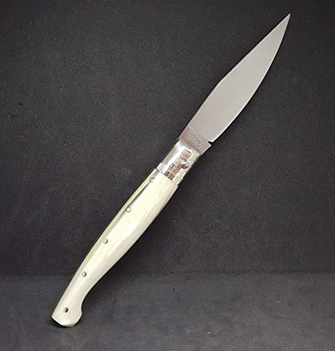 artigiano roberto monni COLTELLO SARDO PATTADA ARTIGIANALE MANICO in CORNO COLLEZIONE TASCABILE da caccia ART 47 MANICO 13