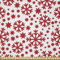 ABAKUHAUS Schneeflocke Stoff als Meterware, Stern und Punktmuster, Microfaser Multi Zweck Dekostoff für Kunsthandwerke, 3M (230x300cm), Weiß Rot