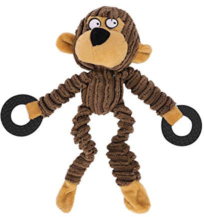 Squeaky Dog Toys Durable Dog Plush Toy Dog Puppy Chew Toys for Boredom Monkey Dog Toy Cuddly Dog Interactive Toy Dog Teething Toy Pet Play Toy for Puppy Small Medium Large Dogs Keep Your Dog Happy