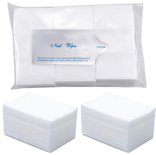 600 Stück Nagel Wattepads, Nagel Wischen Baumwolle Pads, Nail Art Gel Nagellackentferner Wattepads, Nail Wipes für Entfernung Gesichts Make-up und Nail Polish