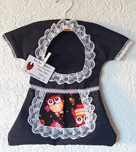 Klammerkleid, Wäscheklammerbeutel, Klammerkleidchen, Eulen Schürzchen