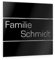 Graviers Design Plaque Numéro de Maison et Nom | Lettres personnalisables | 230 x 230 mm Noir | Acier inoxydable | Fabriqué en Allemagne