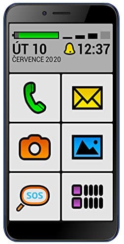 ALIGATOR AZAS5550SENBE - Smartphone para Personas Mayores con Pantalla de 5,5 qHD-IPS 18:9 a Color, LTE/4G, Dual SIM, cámara de 8 Mpx, Gran Lanzador, Color Azul.