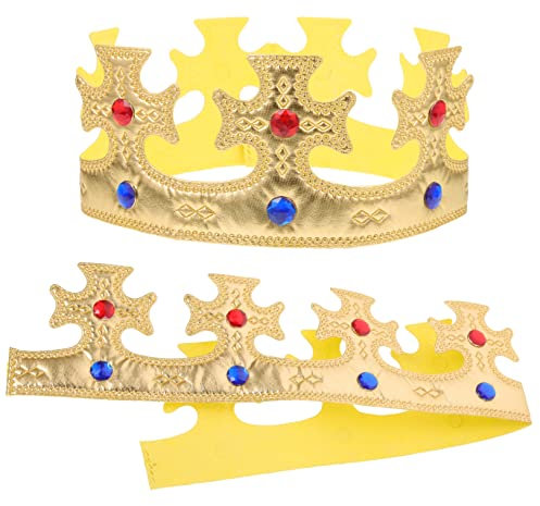 MAGICLULU 2st Krone König Kopfbedeckung Foto-requisiten Diademe Für Kleine Mädchen Königshut König Tiara Schlüsselanhänger Masse König Kunststoff Llaveros Kleines Mädchen Spielzeug Kind Abs