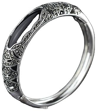 VOYADE Women's S925 Skelett Edelstein-Armband, Mode Personalisiertes Armband,Silber,18cm~22cm