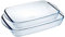 Ôcuisine® Rectangular Glass Baking & Roasting Dishes | Extreme Resistance | Oven Safe - Freezer Safe - Microwave Safe (Rectangular Roaster Set of 2 Small (2, 2.6LT))