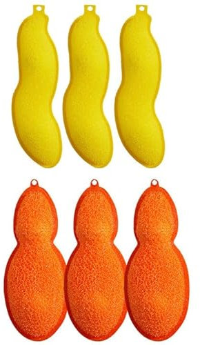 Magic Bottle Cleaning Beans | 3/6 Pcs Beans Bottle Cleaning Sponge | Pea-Shaped Water Bottle Brushes Cleaning Sponges | Reusable Kitchen Gadgets Beans Bottle Cleaner Brush for Internal Cleaning