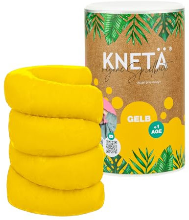 KNETÄ XXL Papierdose (1.000g) - Vegane Spielknete für Kinder ab 1 Jahr I Made in Germany (GELB)