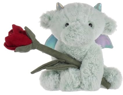 Apricot Lamb Stuffed Animal rose vid dragon, Valentine's Day Soft Toys Plush Cuddly Perfect for Child 7.5 Inches