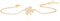 Diamond Treats Zierliches vierblättriges Armband aus 925 Silber für Damen und Mädchen, vierblättriges Kleeblatt-Armband aus Gold mit funkelnden Zirkonia-Steinen, Vergoldetes Armband für Frauen
