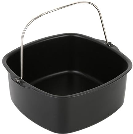 Xijobido Bandeja para hornear freidora de aire, utensilios de cocina para freidora de aire,Molde cuadrado para hornear pasteles de acero y aluminio de grado alimenticio - Utensilios de cocina
