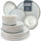 Steingut Geschirrset 4 Personen Ibiza 16 tlg. TESTSIEGER, Hochwertiges Mediterranes Steingut Geschirr Set, Schüssel- und Teller Set, Tafelservice 4 Personen, Geschirrsets Pure Living in Beige