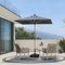 PURPLE LEAF Parasol de Jardin Extérieur Inclinable 1,2 x 1,8 m, Parasol Rectangulaire avec Châssis en Aluminium Champagne, Parasol Balcon Toile UPF 50+ pour Jardin Terrasse Patio Piscine, Gris