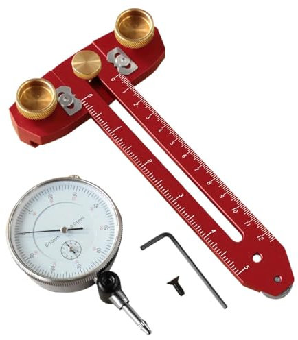 ccuzs Table Saw Calibrator, Dial Gauge Calibrator, Table Saw Gauge, Shockproof Table Saw, Table Saw Jig, Saw Alignment Gauge, Table Saw Jig Guide, Woodworking Alignment Tool for Woodworking