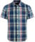 Weird Fish Judd Organic Cotton Short Sleeve Check Shirt Estate Blue Size M