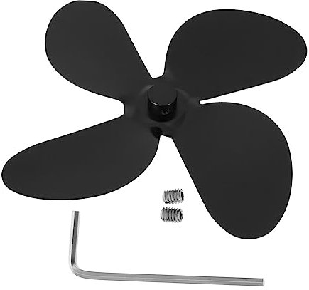 Gatuida Hochleistungs-aluminiumlegierung Kamineinsatz Lüfterblätter Wärmekraft Zubehör Leise Effiziente Wärmeverteilung Für Holzöfen Kaminlüfter Ersatzlüfterblatt