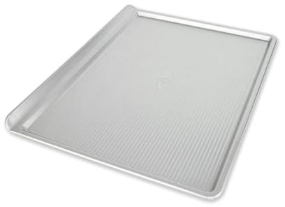 USA Pan Bakeware Cookie Sheet, Large, Warp Resistant Nonstick Baking Pan, Made in the USA from Aluminized Steel,Silver