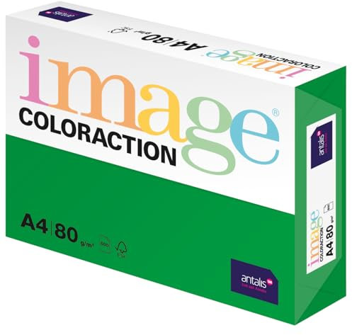Image Coloraction Dublin - farbiges Kopierpapier - DIN A4, 210 x 297 mm, 80 g/m² - buntes, holzfreies Druckerpapier für Kopierer - 500 Blatt - Dunkelgrün