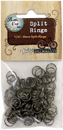 Vintage Collection Split Rings 8mm 100/Pkg-Black