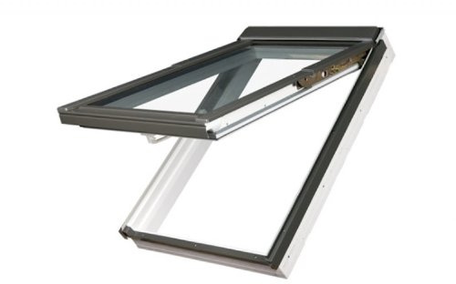 66 x 118 - Kunststoff FAKRO PPP-V U3 preSelect®- Klapp-Schwingfenster mit EDR für Dachziegel