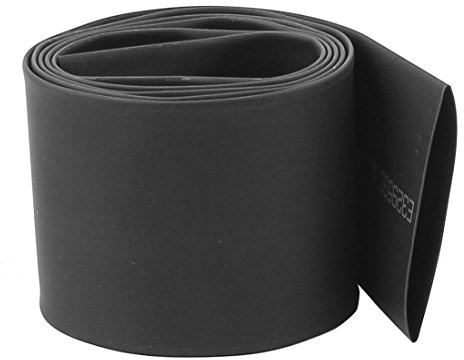 sourcing map 35mm Dia Heat Shrinking Tubing Wrap Shrink Tube 1M Length Black 2pcs
