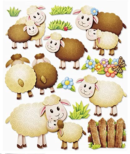 3 D XXL-Sticker Schäfchen