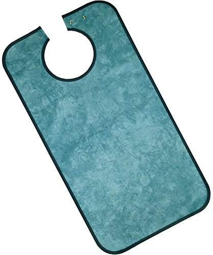 PFLEGE POINT® Kleidungsschutz/Ess-Schürze für Erwachsene mit Druckknopfverschluss, wasserdicht (hellblau)