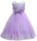 YMING Fille Robe de Fête 3D Fleurs Roses Noeud Robe d'été Cérémonie Robe Princess Violet 9-10 Ans