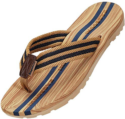 Eagsouni Sandalias de para Hombres Chanclas Antideslizantes para Adultos con Dedo Cómodas, Azul Oscuro, 43 EU