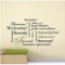 Welcome Wall Decal Sign Different Languages Word Poster Vinyl Stickers Classroom Office Decor Quote Hallway Wall Art 57X31Cm