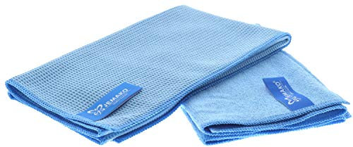 Jemako 2er Set | Trockentuch klein (40 x 45 cm | Profituch Plus klein (35 x 40 cm) | Nass- & Trocken-Set | inkl. Sinland feinmaschiges Wäschenetz (Blau)