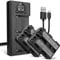 CELLONIC, Battery for Camera compatible with Sony NP-FM500H, Alpha SLT-A58 (α58) (7.4V, 1600mAh) 2 Pieces + Dual Charger