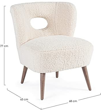 BIZZOTTO Cortina Sessel mit Wolleffekt