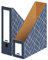 Bankers Box Stehsammler A4, Décor Serie für Büro und Zuhause, 100 mm Rückenbreite, aus 100% recycelter Wellpappe, Farbe/Motiv: Schieferblau, 5 Stück
