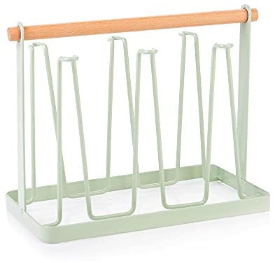 Vitinni Te Verde Glasses Holder Pastel Mint Green Mug Drying Rack, Kitchen Storage & Organisation Draining Rack