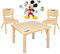 alles-meine.de GmbH Sitzgruppe für Kinder - Tisch + 2 Kinderstühle - Größen & Motiv & Farbwahl - Mickey Mouse/holzfarben - inkl. Name - höhenverstellbar - 1 bis 8 Jahre - Plast..
