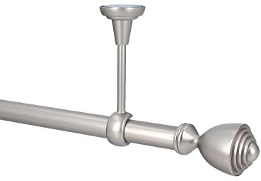 HDTL Gardinenstange Vorhangstange 25mm 1-läufig Deckenmontage Satin Matt 400 cm Aura