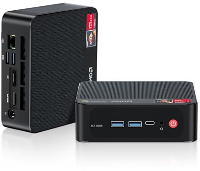 Beelink Mini PC, AMD Ryzen 7 5825U(8C/16T, Up to 4.5GHz), 16GB DDR4 RAM 500GB NVMe SSD, SER5 Pro Mini Computer Support 4K@60Hz Triple Display/WiFi6/BT5.2/DP+HDMI/USB3.2/Type-C