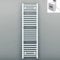 Myhomeware 550mm Wide White Electric Bathroom Heated Towel Rail Thermostatic Warmer Radiator Digital Controller (550 x 1200 mm (BTU: 2129))