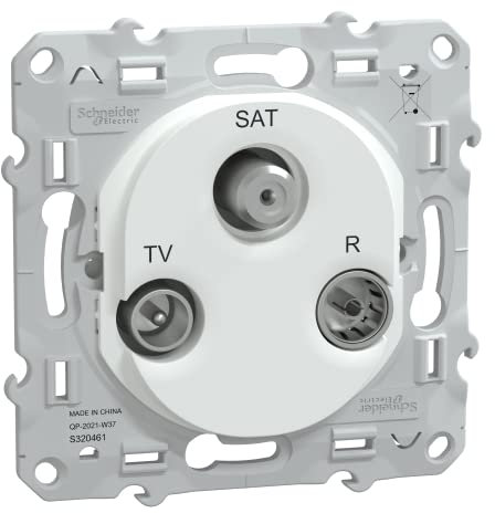 Schneider Electric - Ovalis - prise TV/R/SAT - Blanc - S320461
