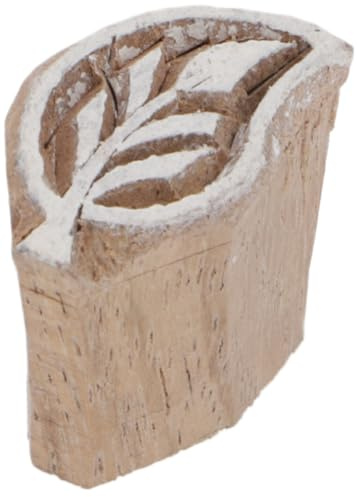 Indischer Holz Stoffdruckstempel, Mandala 1, 2,5 * 1,5 cm Blatt 3 | Handgeschnitzt, ideal für vielseitige Drucke, auch als Wanddeko, traditionelles Design, einfache Anwendung