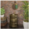 Mobili per lavabo da Bagno, Mobile da Bagno autoportante sotto Il lavabo, Mobile da Bagno in Stile Industriale Rimovibile con piedistallo in Ferro, Argento, con Specchio (Bronzo con Specchio)