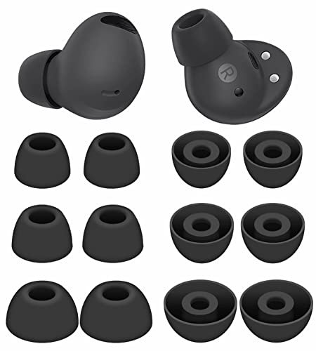 Galaxy Buds 2 Pro Ohrstöpsel für Samsung Galaxy Buds 2 Pro (Modell 2022), 6 Paar, S/M/L, Ersatz aus weichem Silikon-Gummi, flexible Gel-Ohrstöpsel, passend für Samsung Galaxy Buds 2 Pro Version 2022,