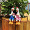 Handside Hühner-Gartenstatuen, Paar Tier-Cartoon-Harz, niedliche sitzende Skulptur, Hühnerliebhaber-Figur, Kunstdekoration Huhn für Hof, Zuhause, Terrasse und Büro (Huhn)